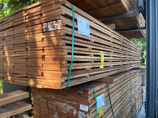 Ca. 50x Angelim Pedra Beschoeiingsplanken, 20x200mm, lengte 450cm